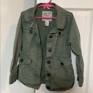 Girls size 6 Olive Green Light Jacket.